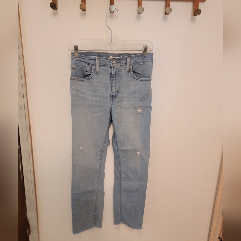 Levi's Light Blue Cropped Jeans